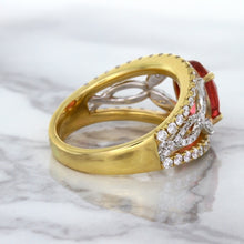 Load image into Gallery viewer, 2.31ct Oval Spinel Ring with Diamond Accents in 18K Rose Gold