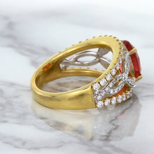 Load image into Gallery viewer, 2.31ct Oval Spinel Ring with Diamond Accents in 18K Rose Gold