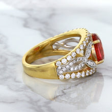 Load image into Gallery viewer, 2.31ct Oval Spinel Ring with Diamond Accents in 18K Rose Gold