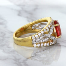 Load image into Gallery viewer, 2.31ct Oval Spinel Ring with Diamond Accents in 18K Rose Gold