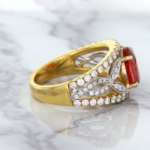 Load image into Gallery viewer, 2.31ct Oval Spinel Ring with Diamond Accents in 18K Rose Gold