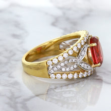 Load image into Gallery viewer, 2.31ct Oval Spinel Ring with Diamond Accents in 18K Rose Gold