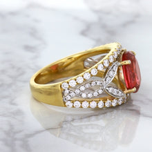 Load image into Gallery viewer, 2.31ct Oval Spinel Ring with Diamond Accents in 18K Rose Gold