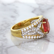 Load image into Gallery viewer, 2.31ct Oval Spinel Ring with Diamond Accents in 18K Rose Gold