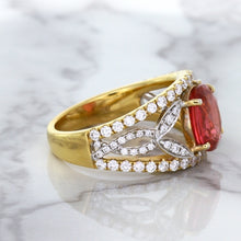 Load image into Gallery viewer, 2.31ct Oval Spinel Ring with Diamond Accents in 18K Rose Gold
