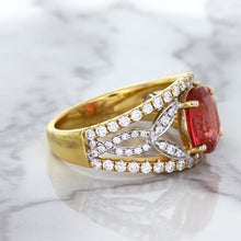Load image into Gallery viewer, 2.31ct Oval Spinel Ring with Diamond Accents in 18K Rose Gold