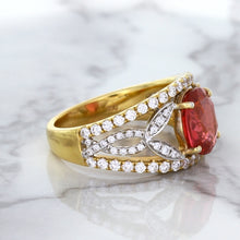 Load image into Gallery viewer, 2.31ct Oval Spinel Ring with Diamond Accents in 18K Rose Gold
