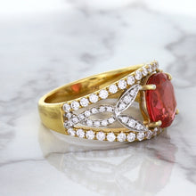 Load image into Gallery viewer, 2.31ct Oval Spinel Ring with Diamond Accents in 18K Rose Gold