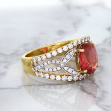 Load image into Gallery viewer, 2.31ct Oval Spinel Ring with Diamond Accents in 18K Rose Gold
