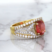 Load image into Gallery viewer, 2.31ct Oval Spinel Ring with Diamond Accents in 18K Rose Gold