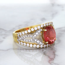 Load image into Gallery viewer, 2.31ct Oval Spinel Ring with Diamond Accents in 18K Rose Gold