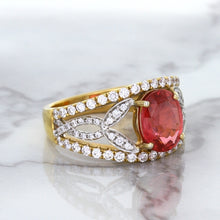 Load image into Gallery viewer, 2.31ct Oval Spinel Ring with Diamond Accents in 18K Rose Gold