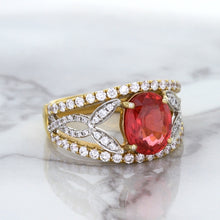 Load image into Gallery viewer, 2.31ct Oval Spinel Ring with Diamond Accents in 18K Rose Gold