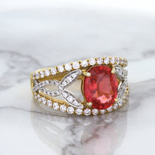 Load image into Gallery viewer, 2.31ct Oval Spinel Ring with Diamond Accents in 18K Rose Gold