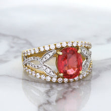 Load image into Gallery viewer, 2.31ct Oval Spinel Ring with Diamond Accents in 18K Rose Gold
