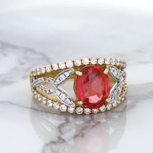 Load image into Gallery viewer, 2.31ct Oval Spinel Ring with Diamond Accents in 18K Rose Gold
