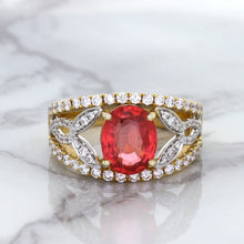 Load image into Gallery viewer, 2.31ct Oval Spinel Ring with Diamond Accents in 18K Rose Gold
