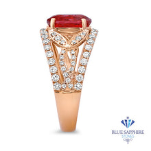 Load image into Gallery viewer, 2.31ct Oval Spinel Ring with Diamond Accents in 18K Rose Gold