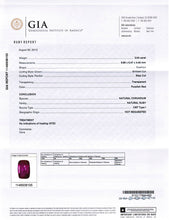 Load image into Gallery viewer, 3.04ct Cushion Ruby Ring with Diamond Halo in 18K White Gold