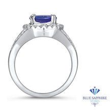 Load image into Gallery viewer, 3.37ct Oval Tanzanite Ring with Diamond Halo in 14K White Gold