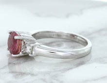 Load image into Gallery viewer, 2.26ct Round Pink Sapphire Ring with Diamond Accents in 18K White Gold