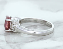 Load image into Gallery viewer, 2.26ct Round Pink Sapphire Ring with Diamond Accents in 18K White Gold