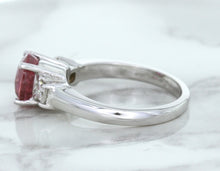 Load image into Gallery viewer, 2.26ct Round Pink Sapphire Ring with Diamond Accents in 18K White Gold