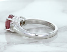 Load image into Gallery viewer, 2.26ct Round Pink Sapphire Ring with Diamond Accents in 18K White Gold