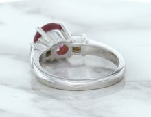 Load image into Gallery viewer, 2.26ct Round Pink Sapphire Ring with Diamond Accents in 18K White Gold