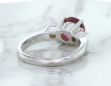 Load image into Gallery viewer, 2.26ct Round Pink Sapphire Ring with Diamond Accents in 18K White Gold