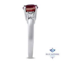 Load image into Gallery viewer, 2.26ct Round Pink Sapphire Ring with Diamond Accents in 18K White Gold