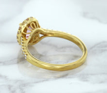 Load image into Gallery viewer, 1.14ct Oval Pink Sapphire Ring with Diamond Halo in 18K Rose Gold