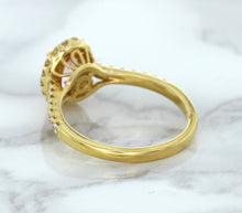 Load image into Gallery viewer, 1.14ct Oval Pink Sapphire Ring with Diamond Halo in 18K Rose Gold