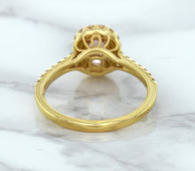 Load image into Gallery viewer, 1.14ct Oval Pink Sapphire Ring with Diamond Halo in 18K Rose Gold