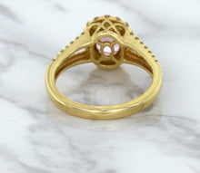 Load image into Gallery viewer, 1.91ct Oval Pink Sapphire Ring with Diamond Halo in 18K Rose Gold