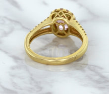 Load image into Gallery viewer, 1.91ct Oval Pink Sapphire Ring with Diamond Halo in 18K Rose Gold