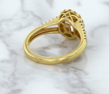 Load image into Gallery viewer, 1.91ct Oval Pink Sapphire Ring with Diamond Halo in 18K Rose Gold