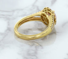 Load image into Gallery viewer, 1.91ct Oval Pink Sapphire Ring with Diamond Halo in 18K Rose Gold