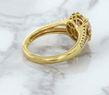 Load image into Gallery viewer, 1.91ct Oval Pink Sapphire Ring with Diamond Halo in 18K Rose Gold