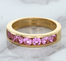 Load image into Gallery viewer, 1.23ctw Round Pink Sapphire Ring in 18K Rose Gold