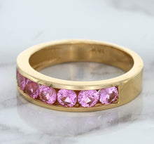 Load image into Gallery viewer, 1.23ctw Round Pink Sapphire Ring in 18K Rose Gold