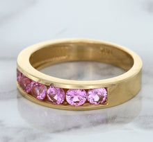 Load image into Gallery viewer, 1.23ctw Round Pink Sapphire Ring in 18K Rose Gold