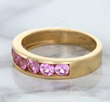Load image into Gallery viewer, 1.23ctw Round Pink Sapphire Ring in 18K Rose Gold