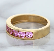 Load image into Gallery viewer, 1.23ctw Round Pink Sapphire Ring in 18K Rose Gold