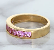 Load image into Gallery viewer, 1.23ctw Round Pink Sapphire Ring in 18K Rose Gold