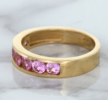 Load image into Gallery viewer, 1.23ctw Round Pink Sapphire Ring in 18K Rose Gold