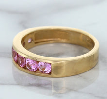 Load image into Gallery viewer, 1.23ctw Round Pink Sapphire Ring in 18K Rose Gold