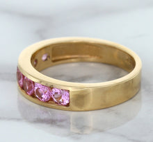 Load image into Gallery viewer, 1.23ctw Round Pink Sapphire Ring in 18K Rose Gold