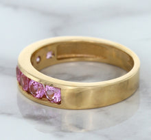 Load image into Gallery viewer, 1.23ctw Round Pink Sapphire Ring in 18K Rose Gold