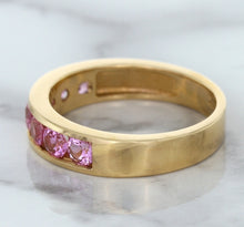 Load image into Gallery viewer, 1.23ctw Round Pink Sapphire Ring in 18K Rose Gold